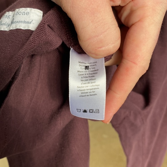 Rag & Bone | Standard Issue Maroon Long Sleeve - Picture 8 of 9